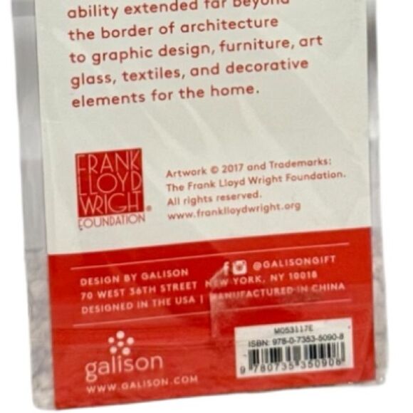 Frank Lloyd Wright Designs Galison Set of 6 Colorful Magnetic Bookmarks. NEW. - Picture 7 of 8
